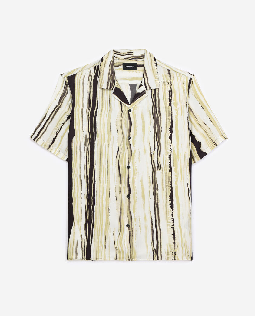 The Kooples HERREN BLACK / YELLOW / WHITE hemd hawaiikragen gelb schwarz