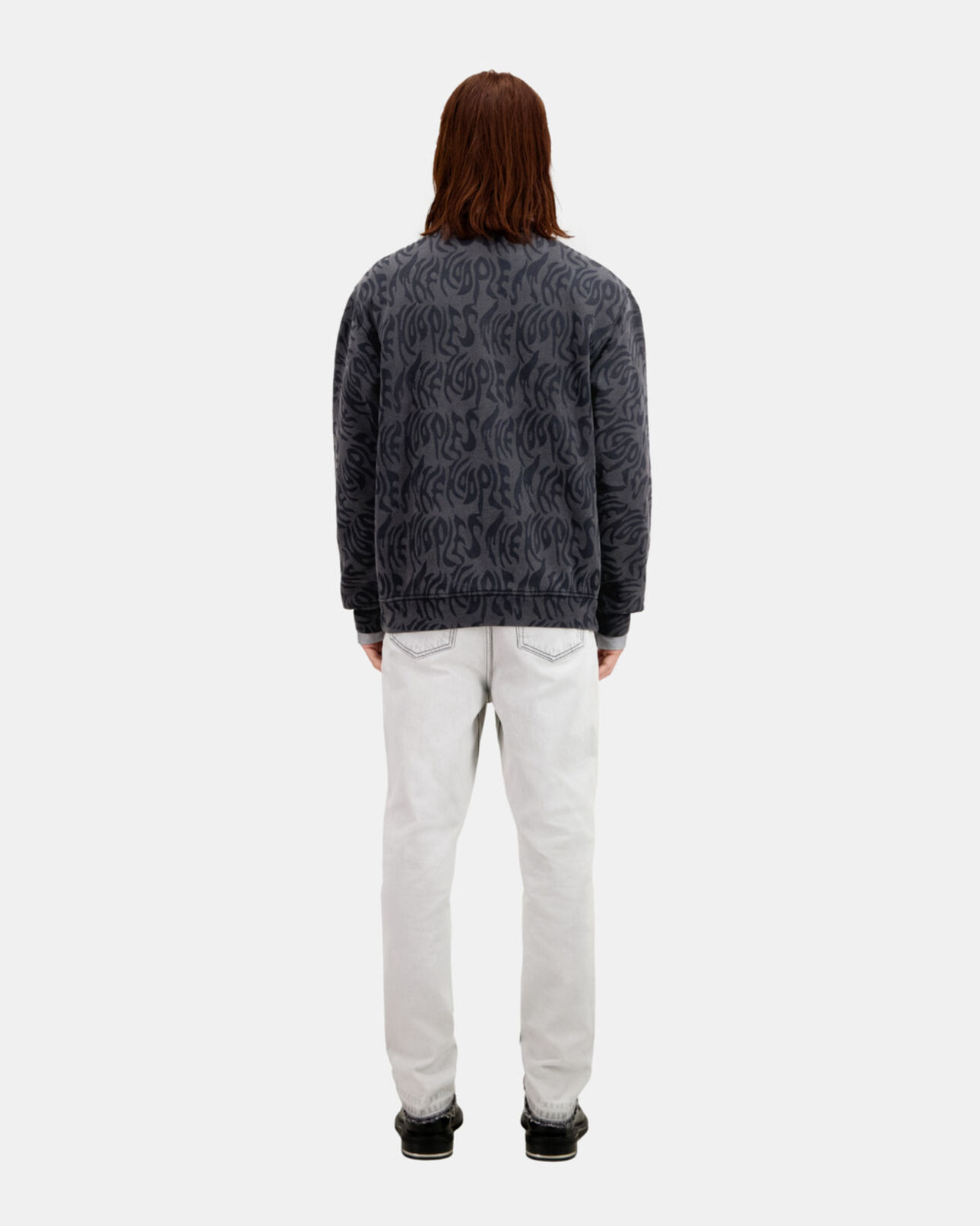 The Kooples HOMBRE BLACK WASHED sudadera estampada para hombre