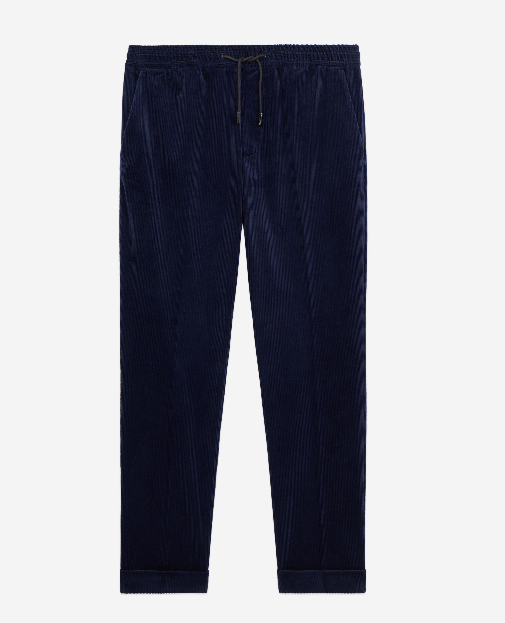 Pantalon bleu marine en velours côtelé, NAVY, hi-res image number null