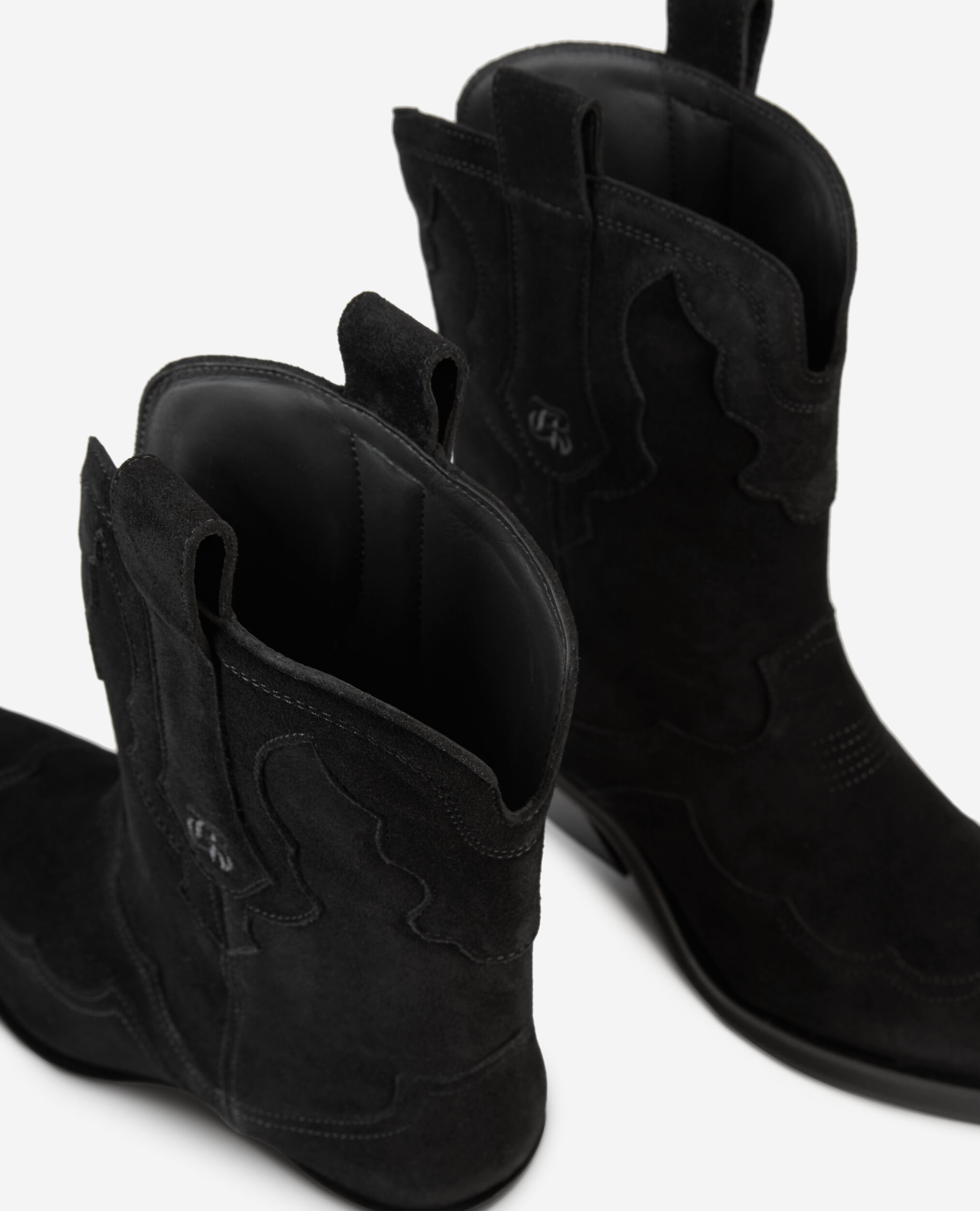 Mens black suede cowboy online boots