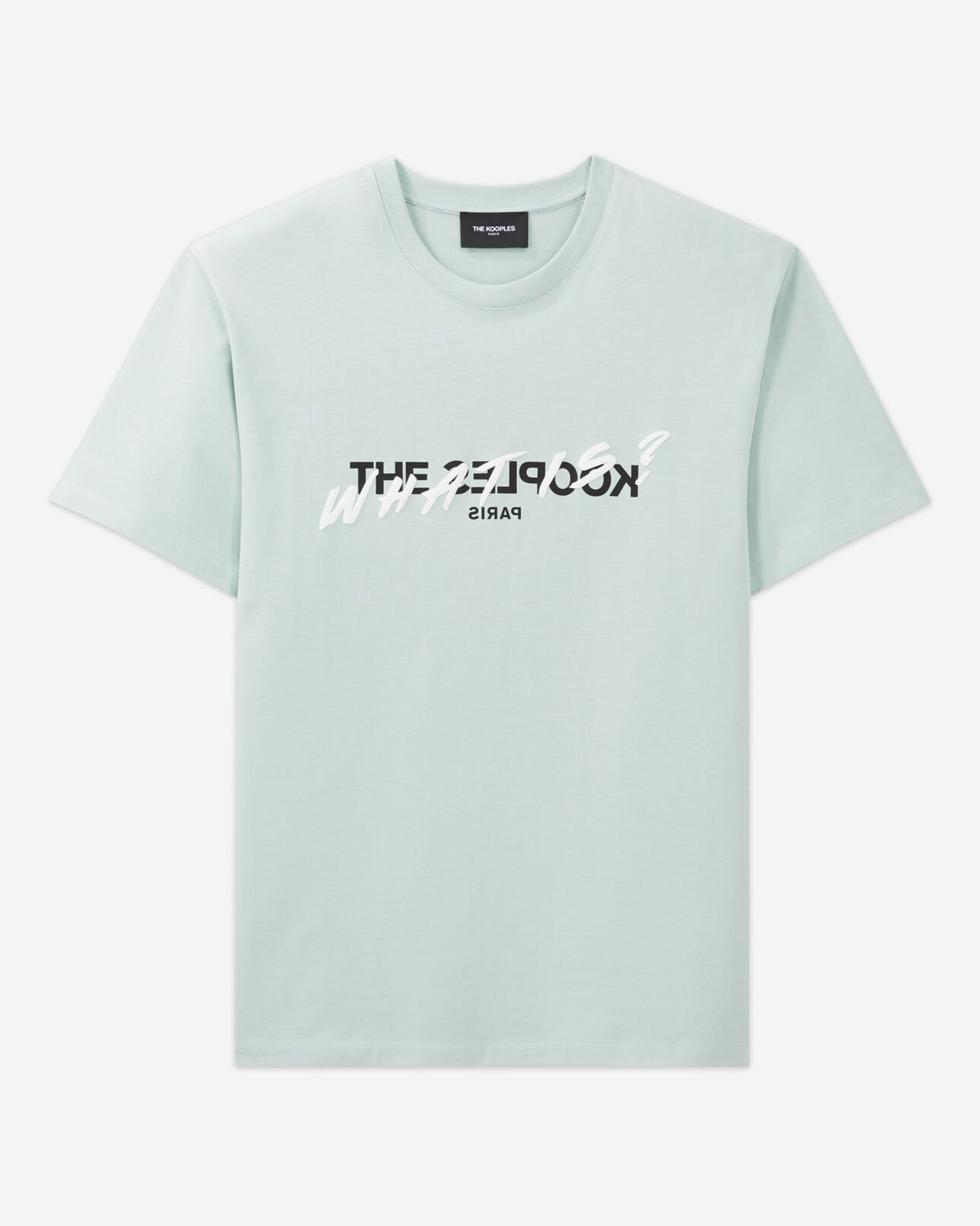 The Kooples HOMME GRIS BLEU t-shirt vert coton détail what is the kooples