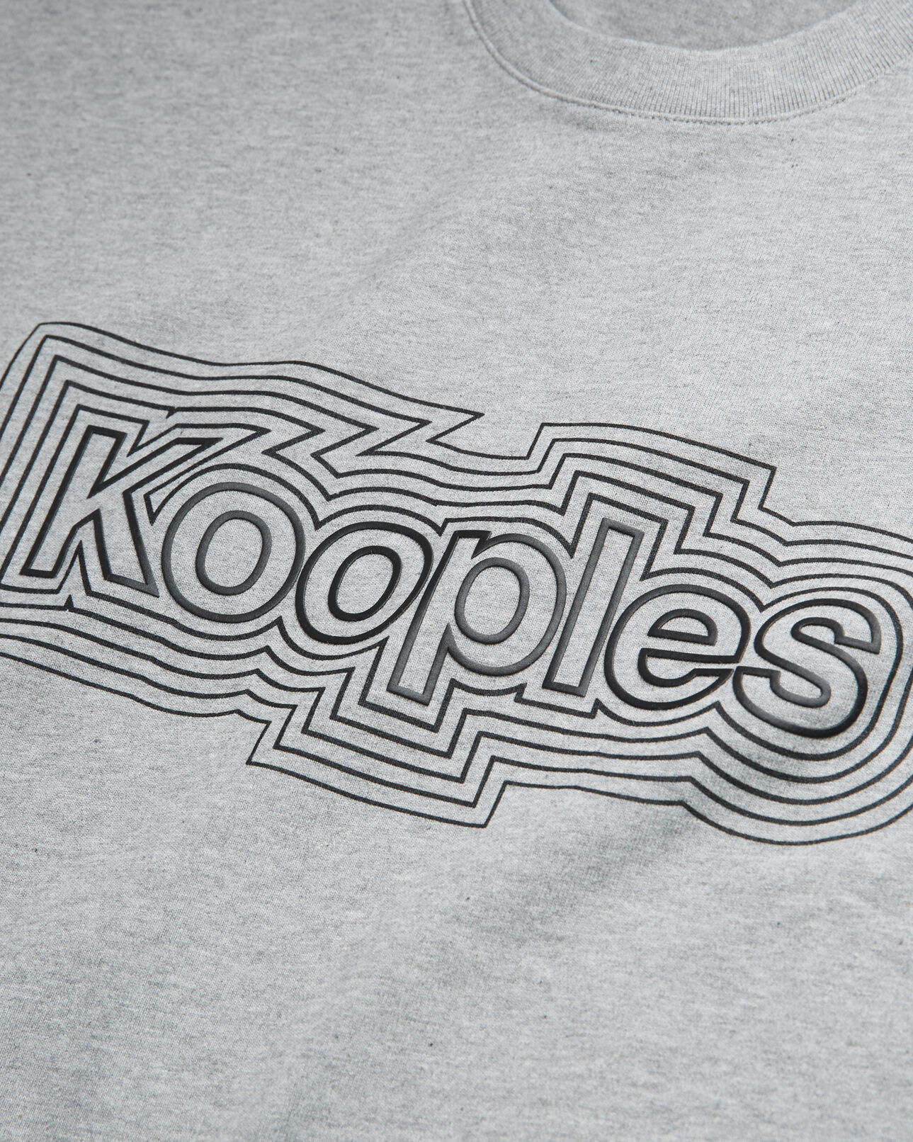 The Kooples MEN GREY MELANGE gray t-shirt with screen print