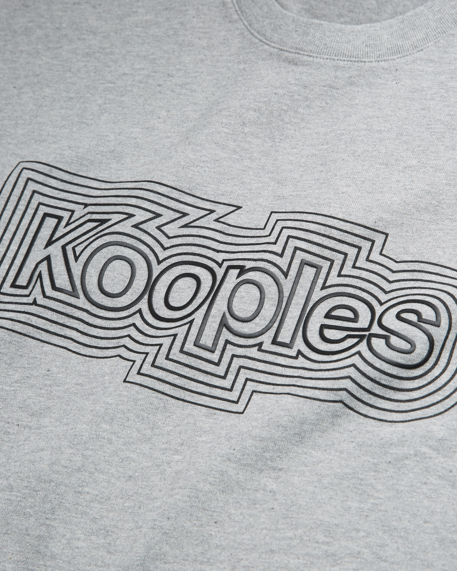Gray T-shirt with screen print, GREY MELANGE, hi-res image number null
