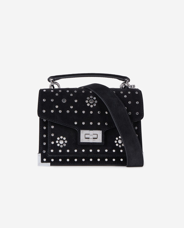 Sac Emily small en cuir noir avec clous| The Kooples