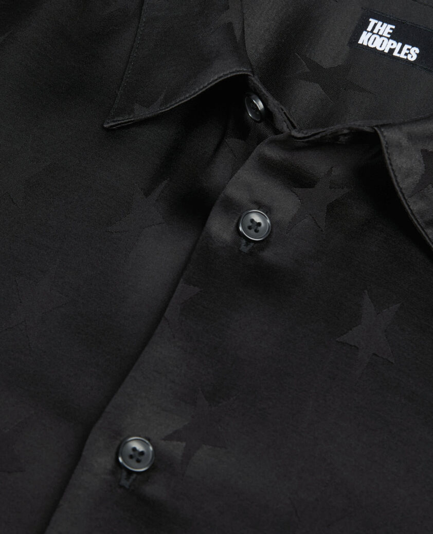 The Kooples MEN BLACK black jacquard shirt with stars