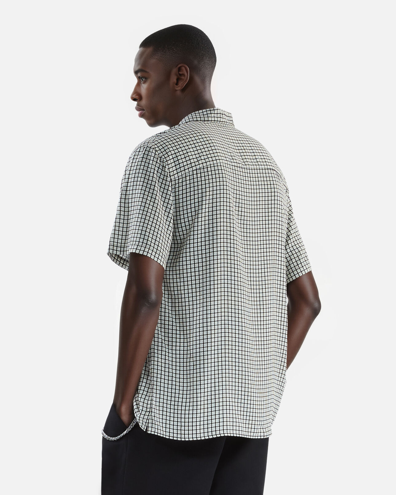 The Kooples HOMME BLACK WHITE chemise manches courtes imprimé fleuri