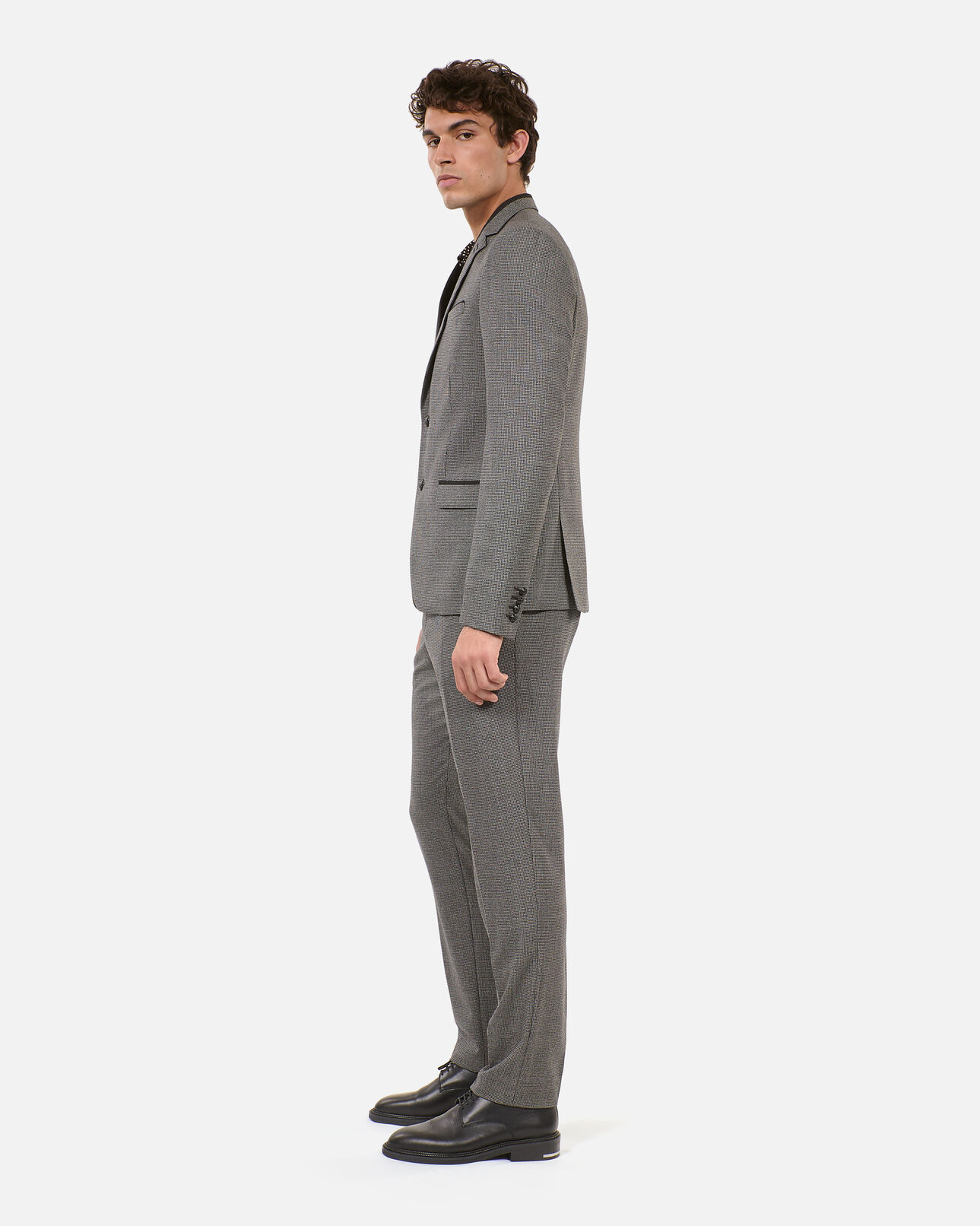 The Kooples HOMME BLACK GREY veste de costume pied de poule noir et blanc
