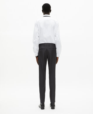 The Kooples HOMME GREY pantalon de costume ajusté en laine gris