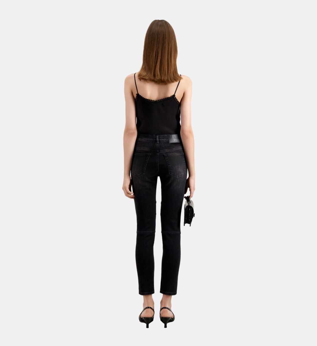 Moto jeans shop black