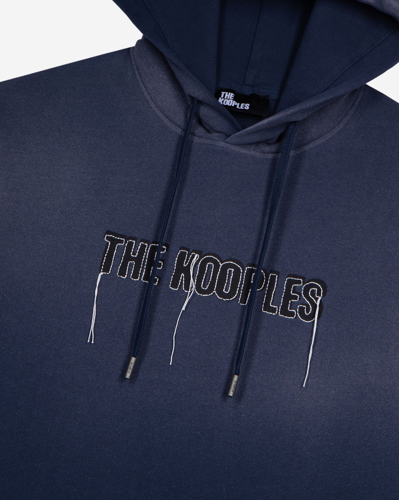 The Kooples HOMBRE DARK NAVY sudadera con logotipo azul marino desteñido