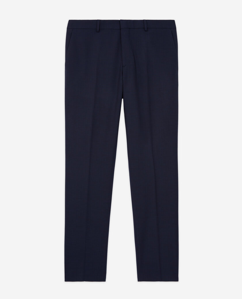 The Kooples MEN BLACK / NAVY houndstooth wool suit pants