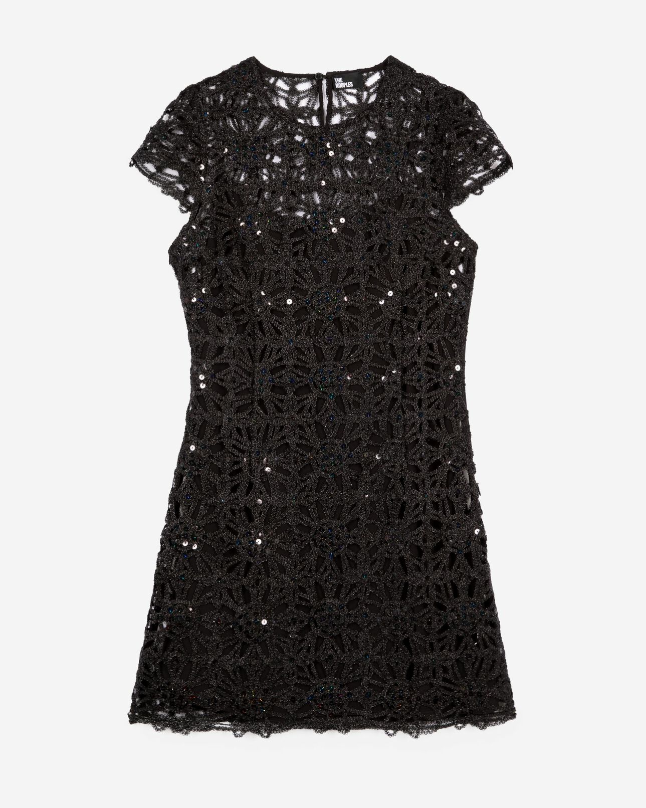 The Kooples F BLACK short black guipure dress