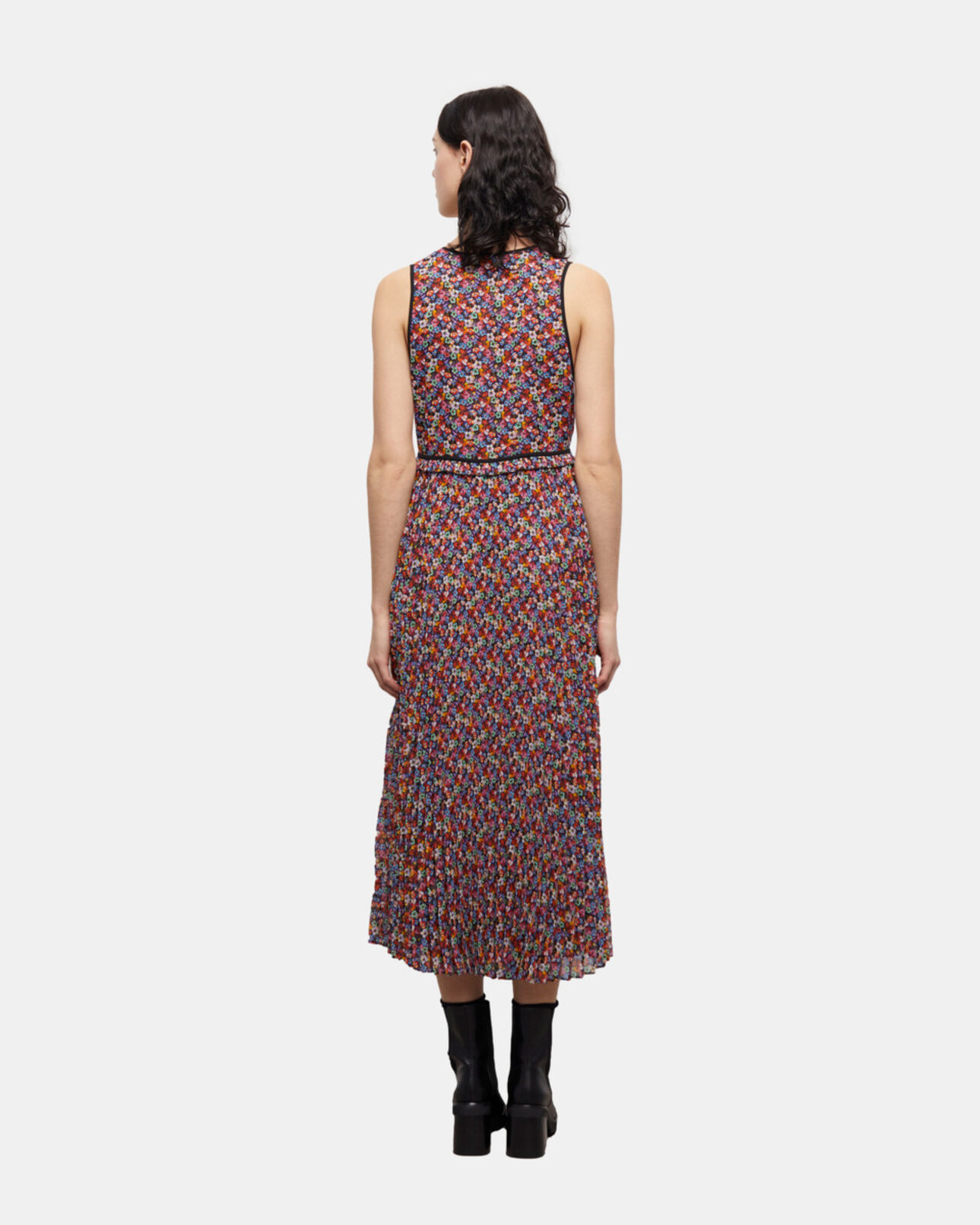 The Kooples WOMEN MULTICOLOR long multicolor pleated dress