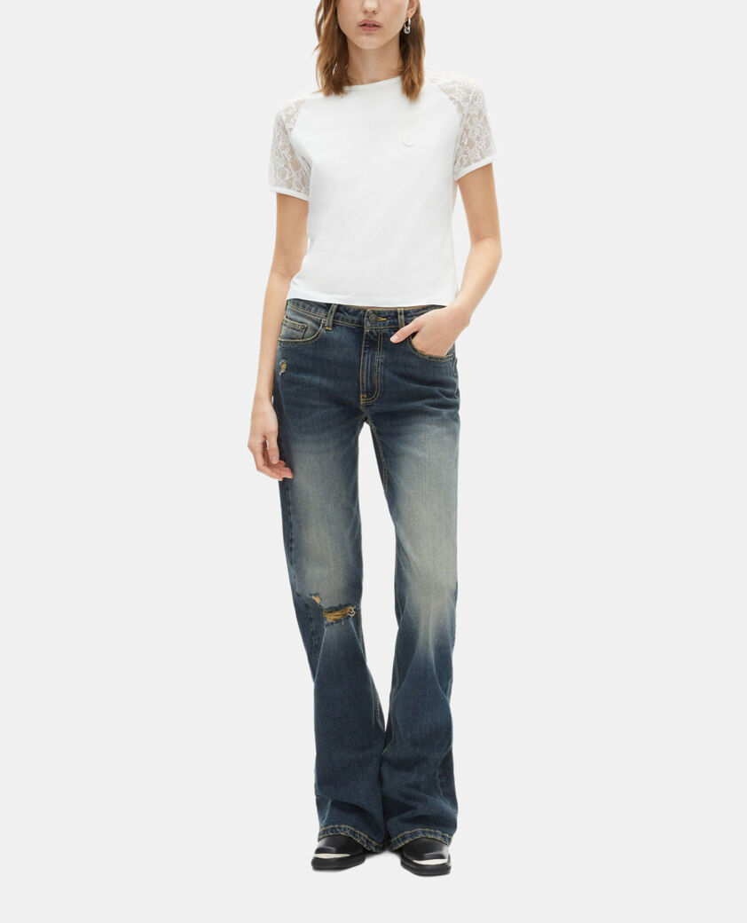 The Kooples DAMEN USED blaue jeans mit ausgestelltem bein