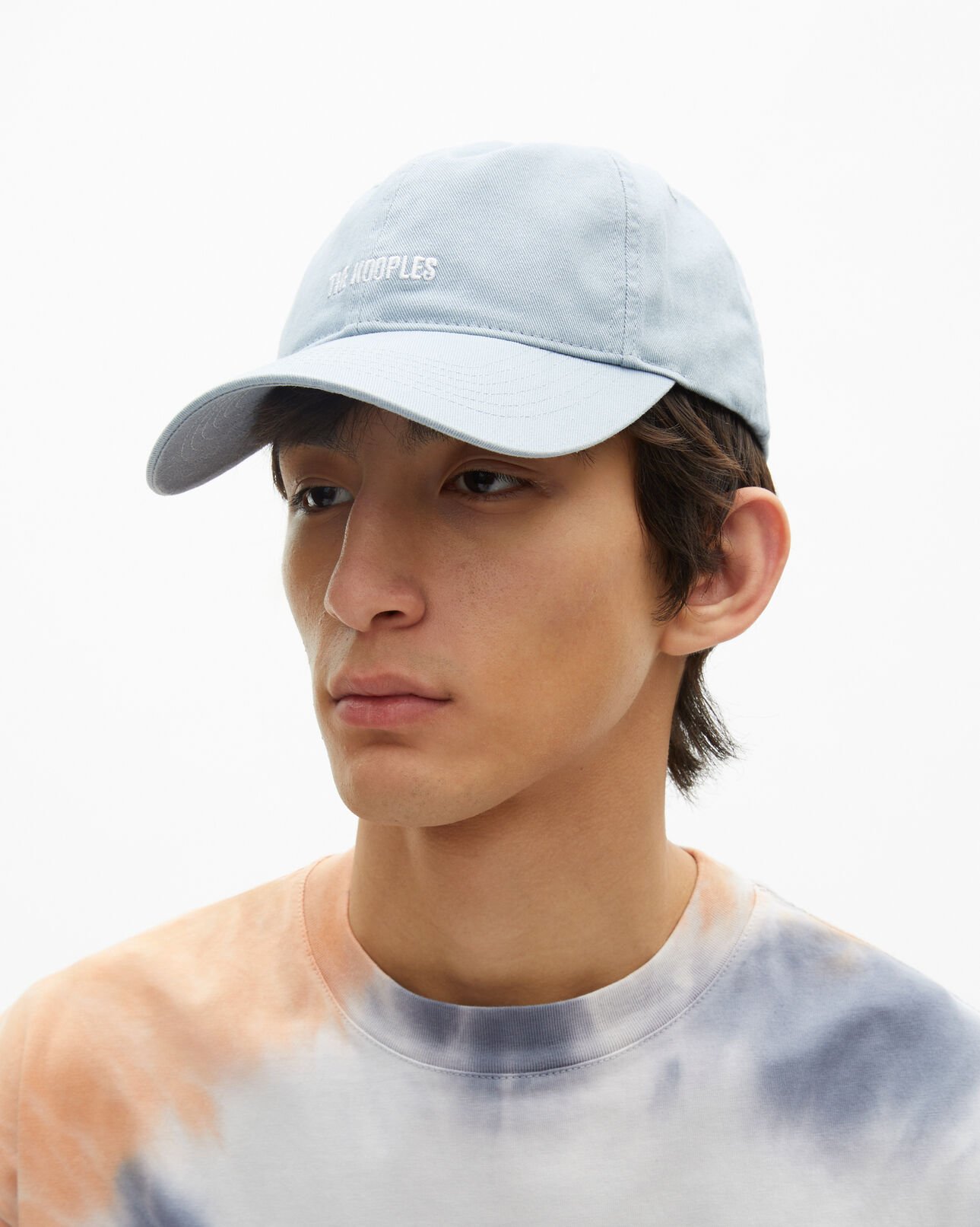 The Kooples MIXED BLUE GREY blue embroidered logo cap