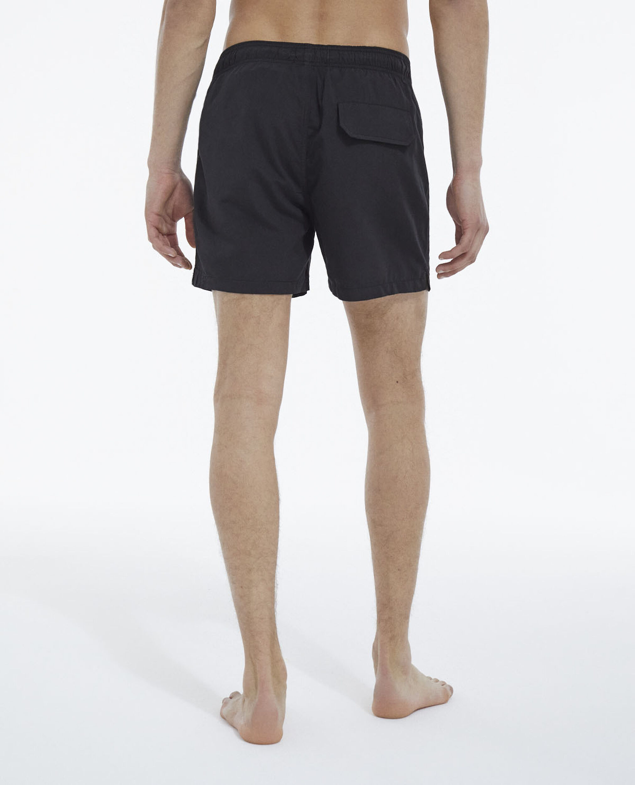 Black swim shorts with small The Kooples logo, BLACK, hi-res image number null