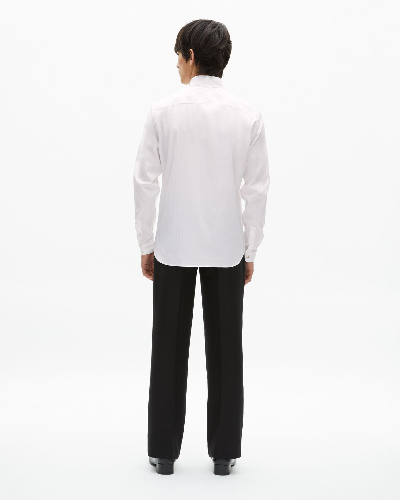 The Kooples HERREN WHITE weiß gestreiftes formelles hemd