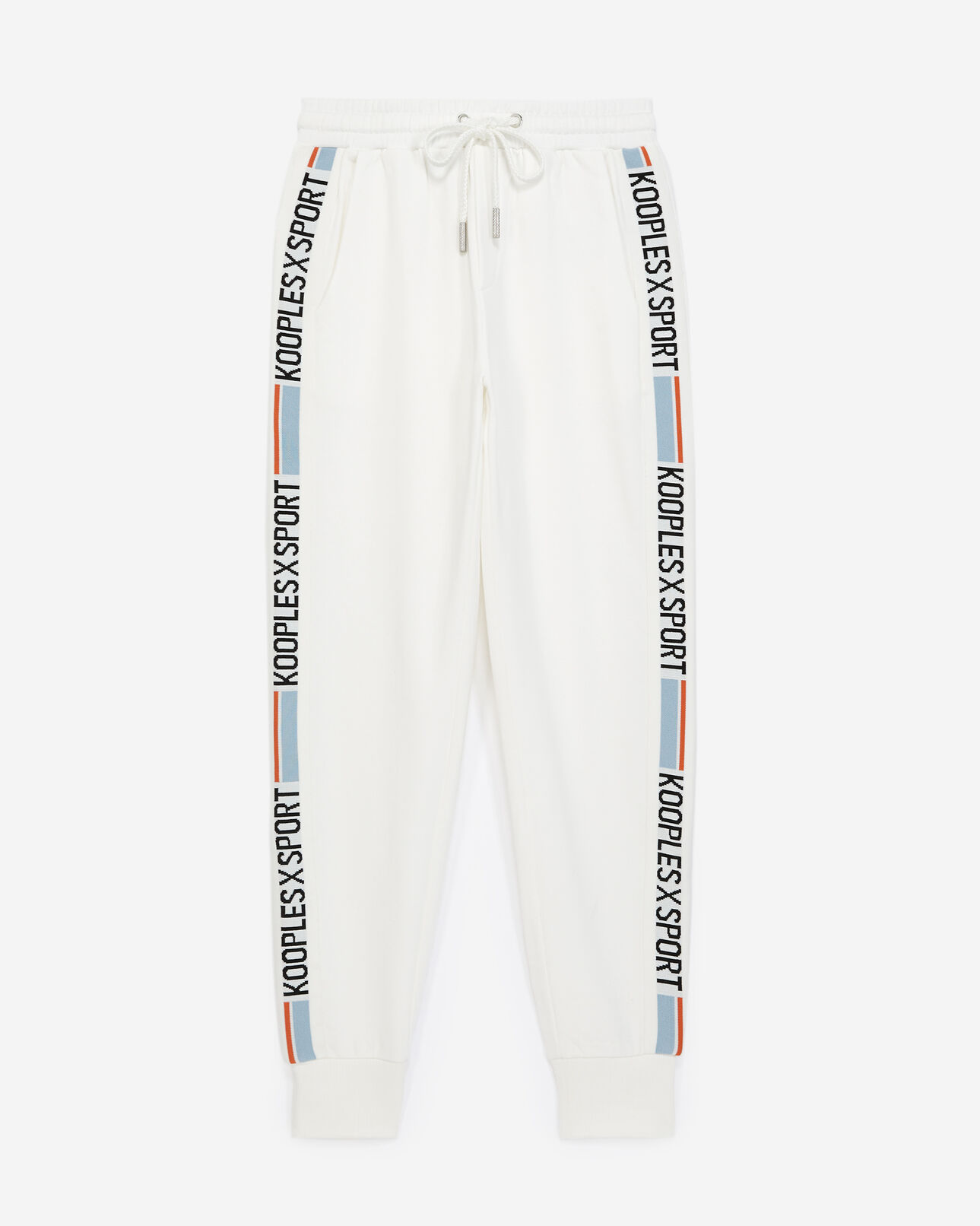 The Kooples WOMEN ECRU ecru joggers with stretch waist and logo trim
