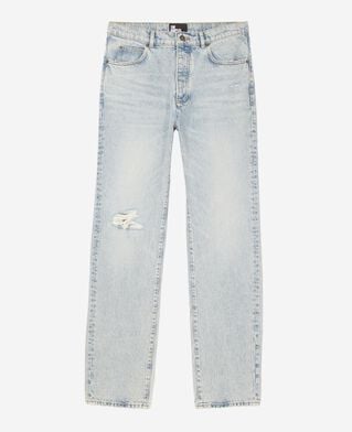 The Kooples MEN BABY BLUE light blue washed straight jeans