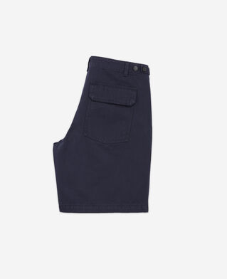 The Kooples H NAVY long navy blue cotton shorts with four pockets