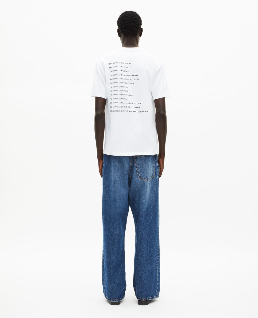 The Kooples HOMBRE WHITE what is camiseta blanca de ne&oacute;n