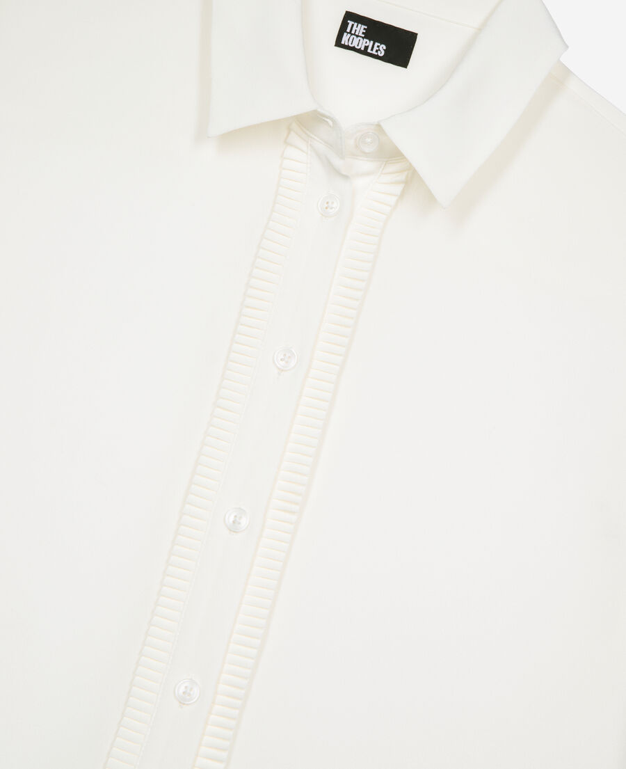 The Kooples WOMEN ECRU unbleached silk shirt