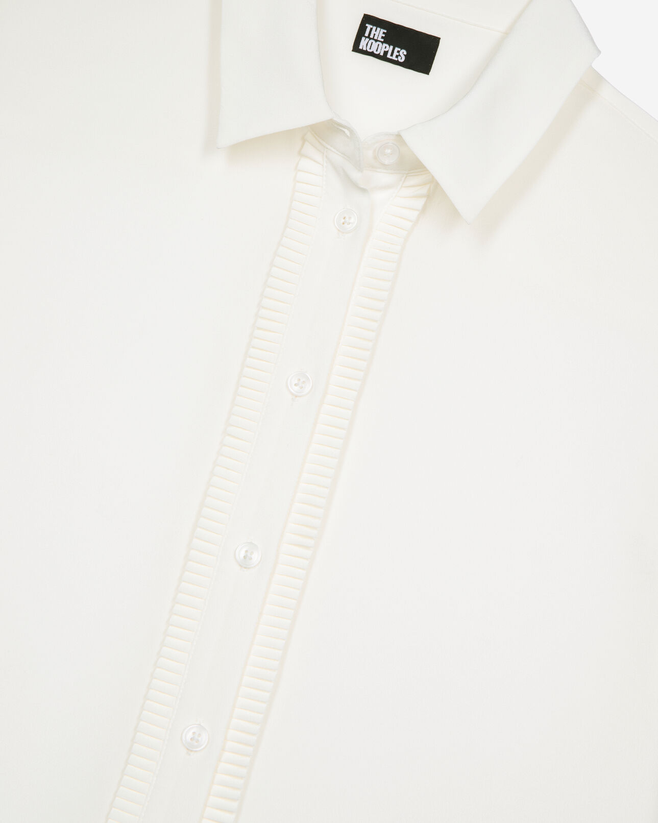 The Kooples WOMEN ECRU unbleached silk shirt