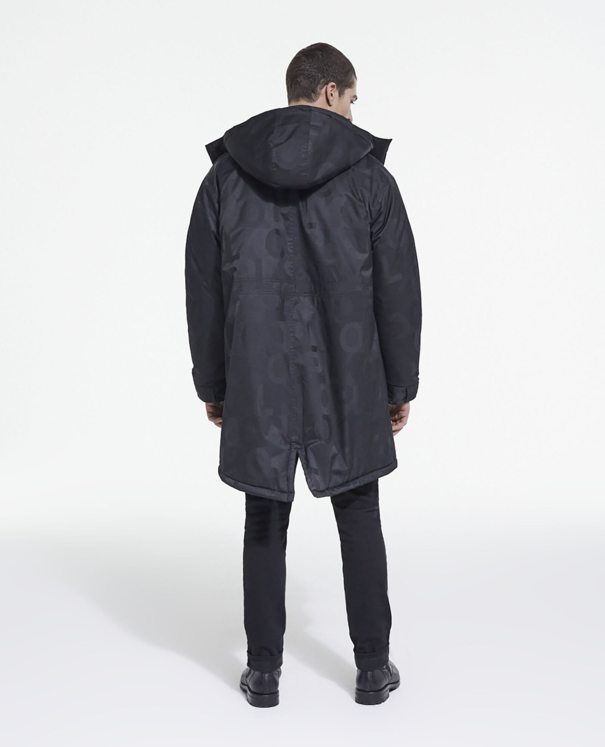 Black parka with logo | The Kooples - US