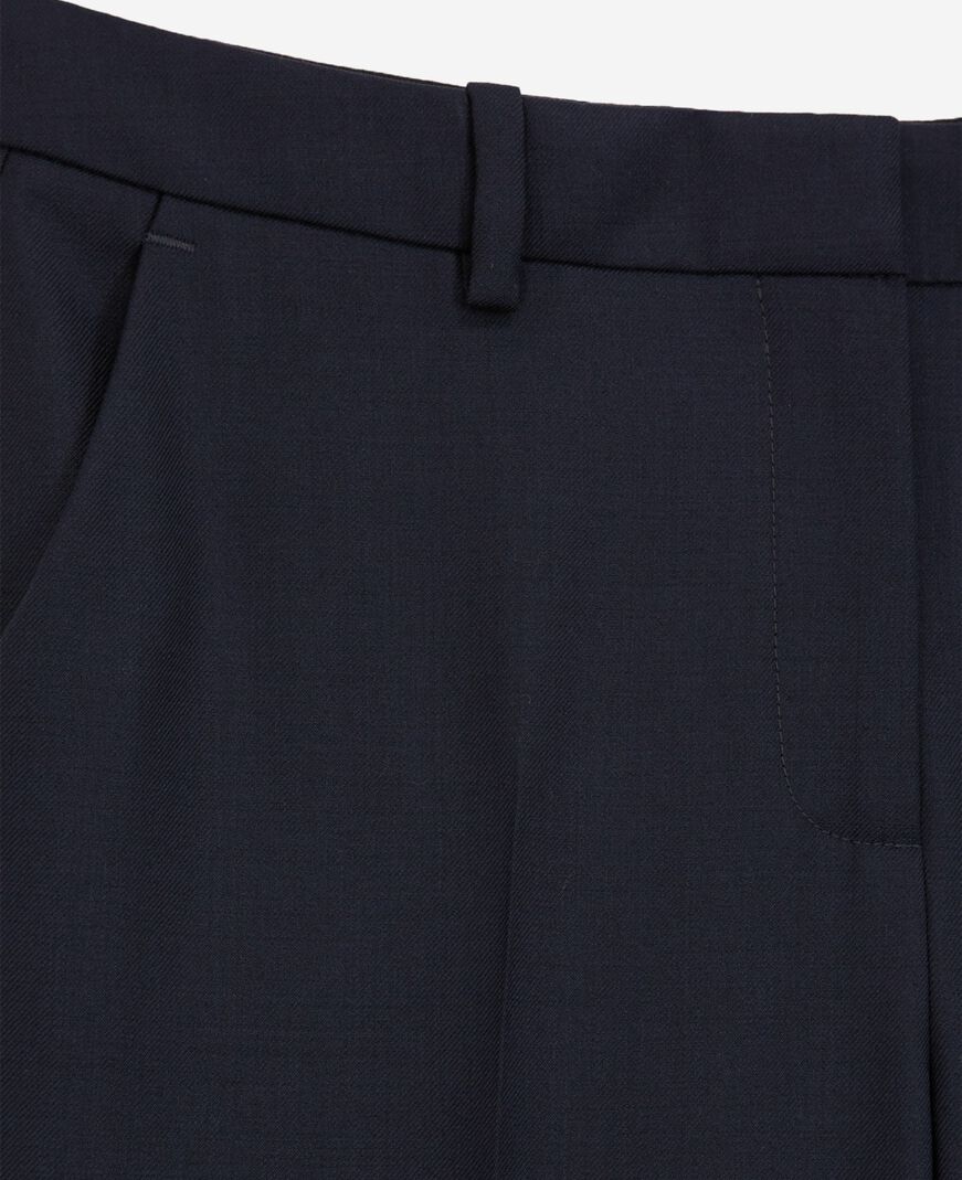 The Kooples WOMEN NAVY navy blue slim-fit wool tailored trousers