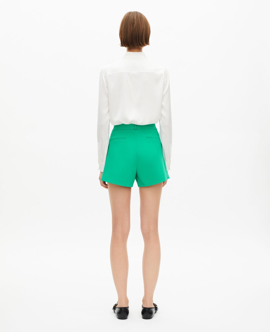 The Kooples FEMME GREEN short tailleur vert en crêpe