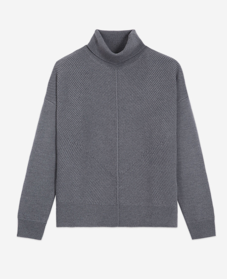 Gray wool sweater | The Kooples - US
