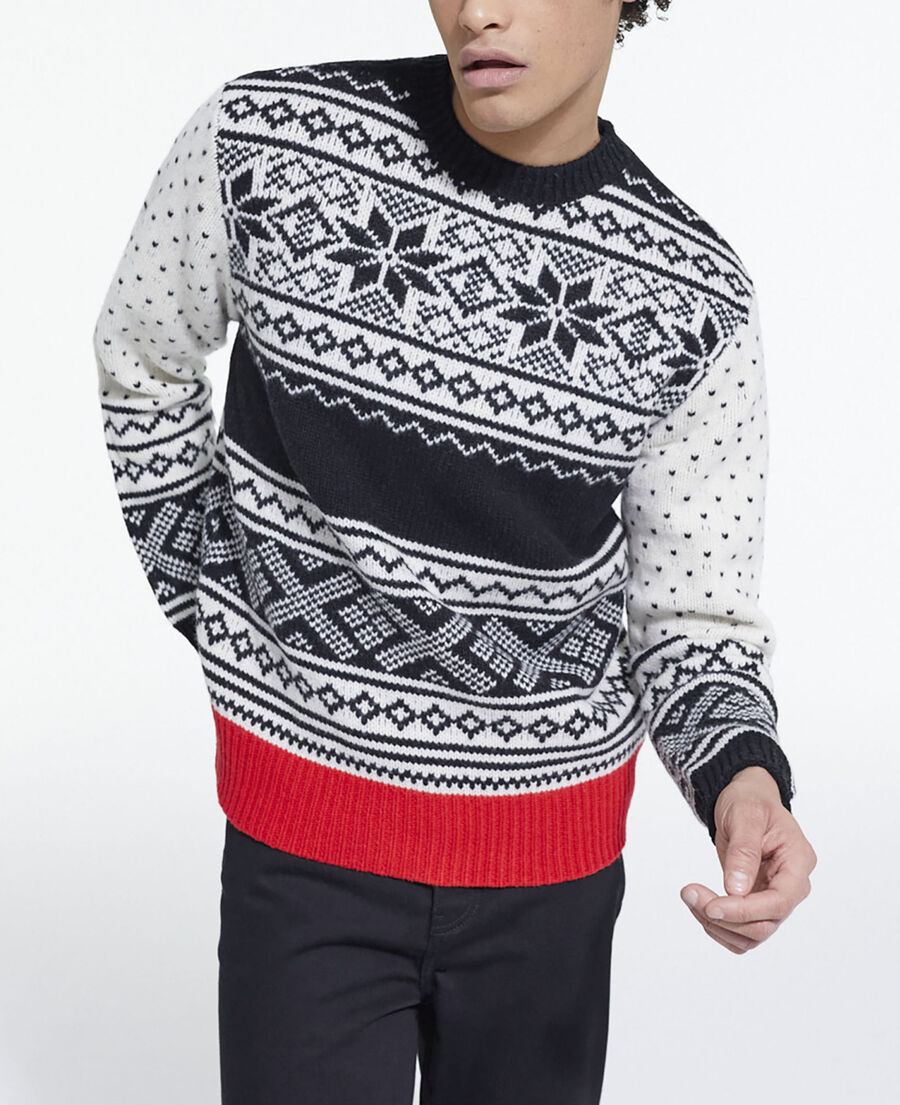 patterned wool sweater