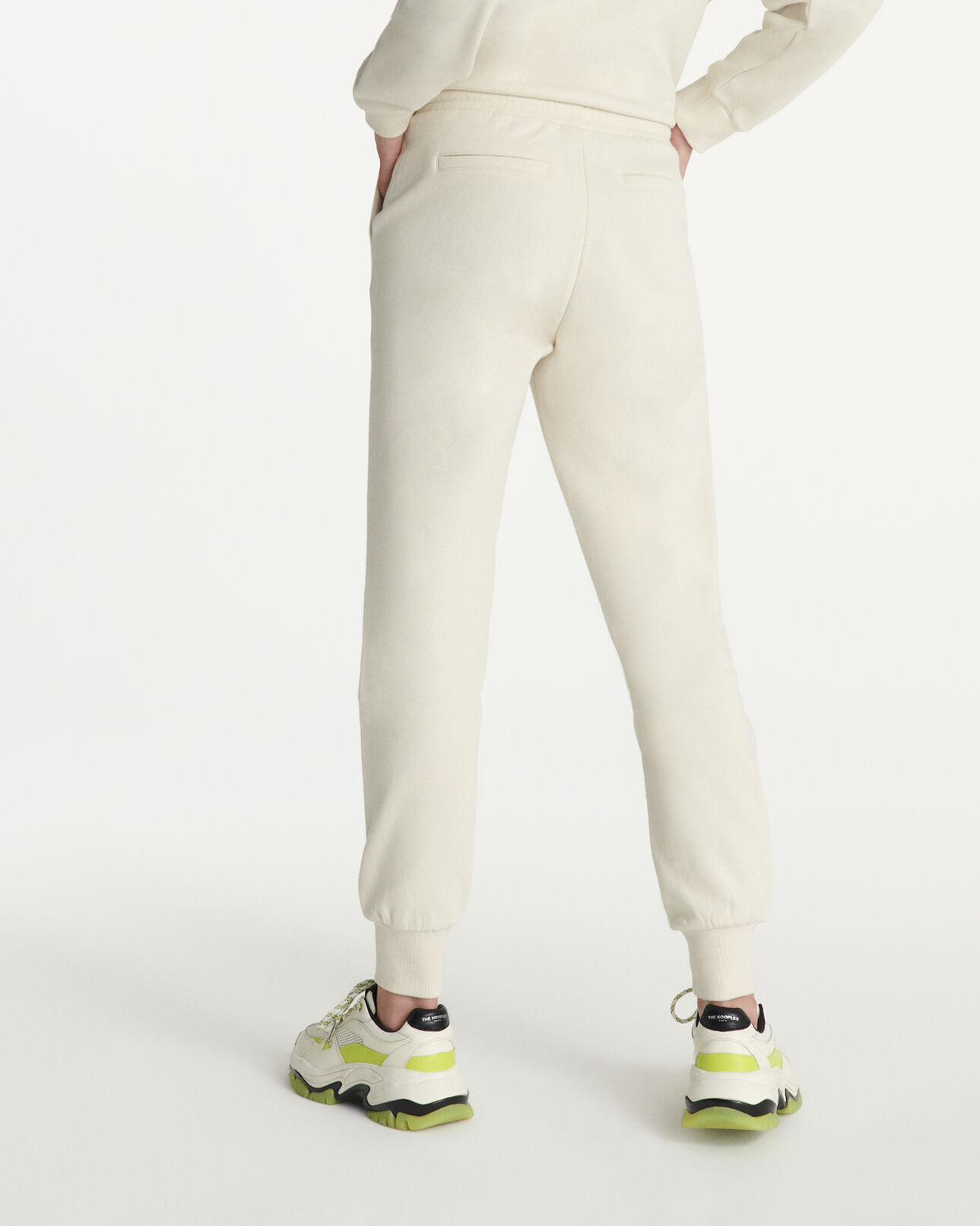 The Kooples FEMME ECRU jogging écru à logo the kooples