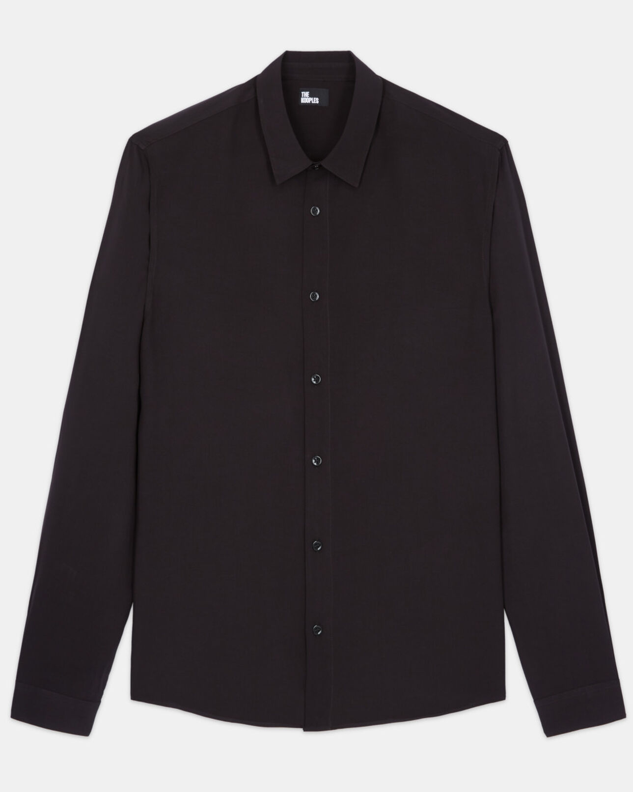 The Kooples MEN BLACK black shirt  with classic collar