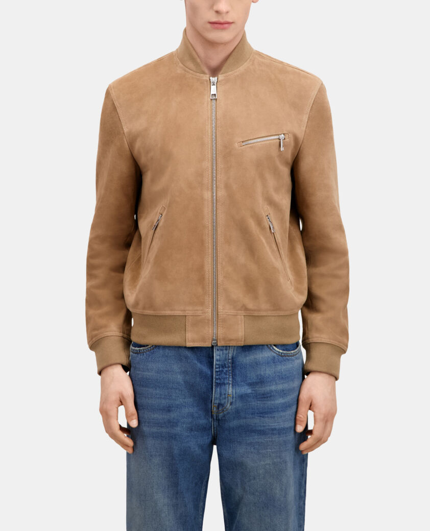 The Kooples HERREN BEIGE beige jacke aus veloursleder