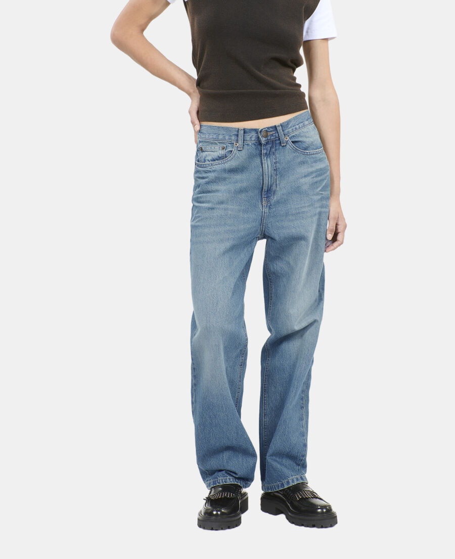 The Kooples FEMME MEDIUM BLUE jean boyfriend bleu