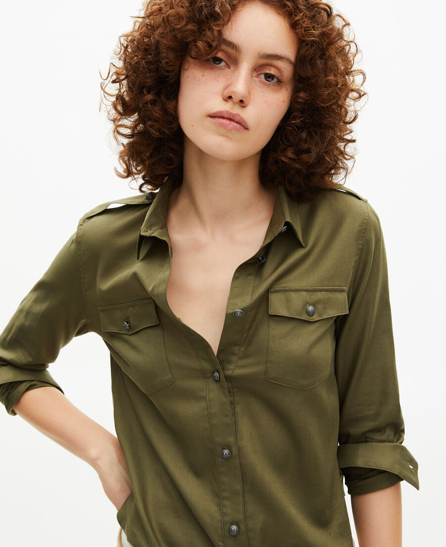 The Kooples WOMEN KAKI khaki shirt