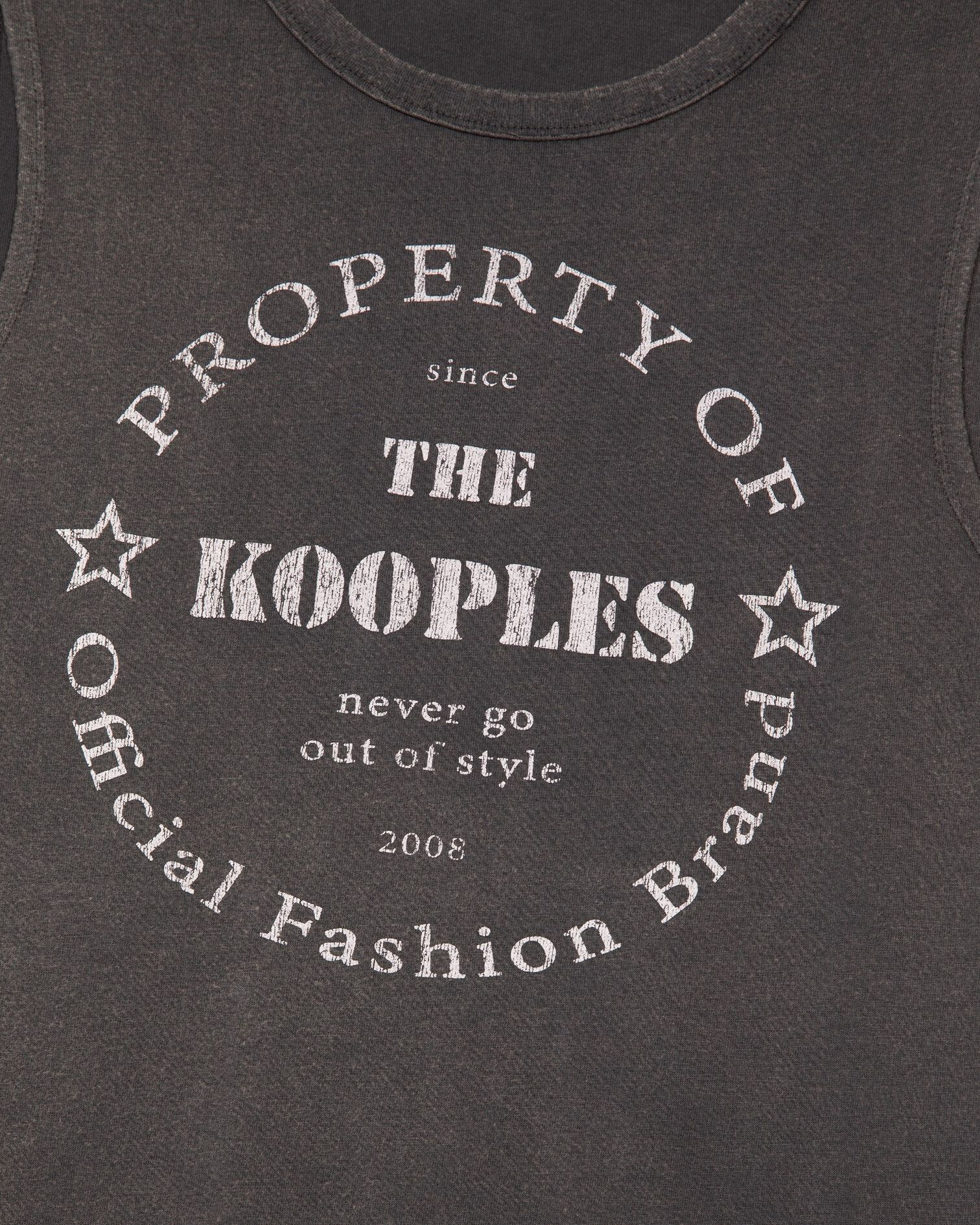 Tank top with faded black screen print, BLACK WASHED, hi-res image number null