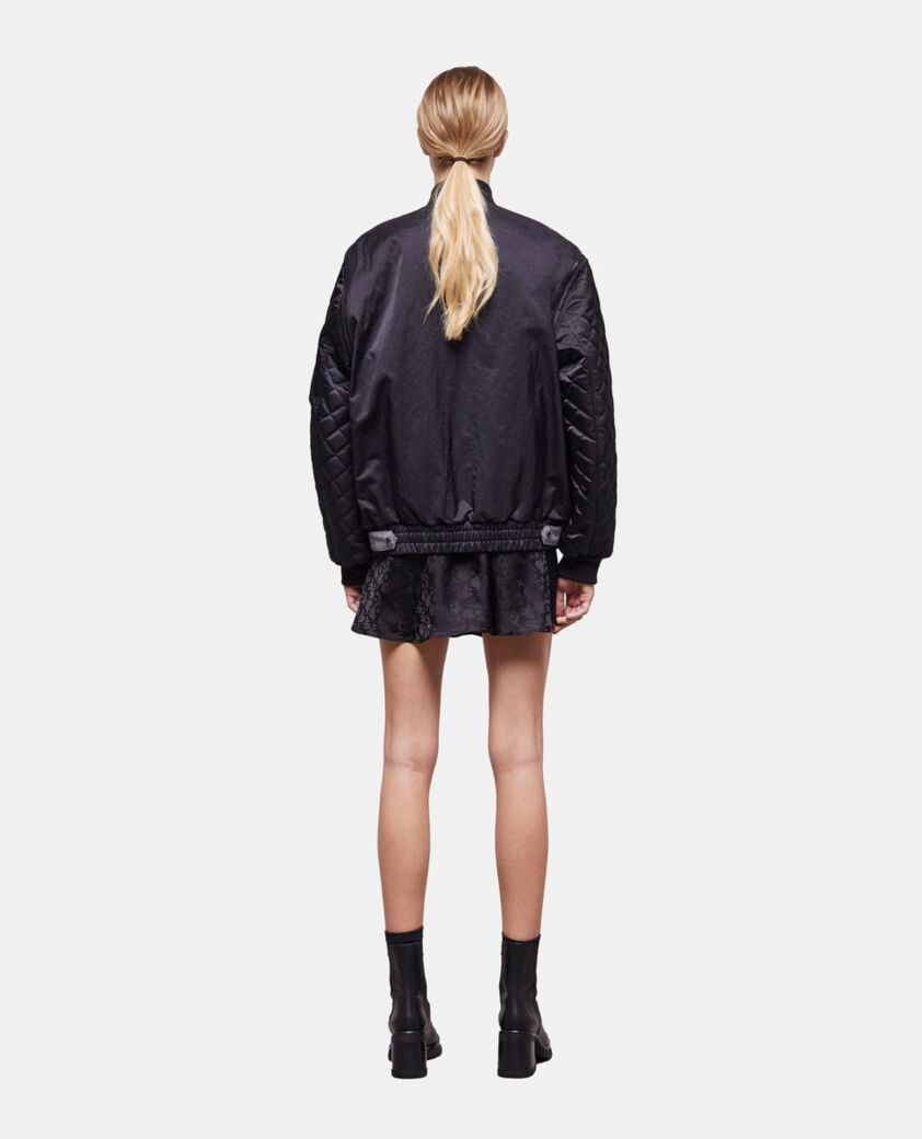 The Kooples FEMME BLACK bombers manches amovibles noir