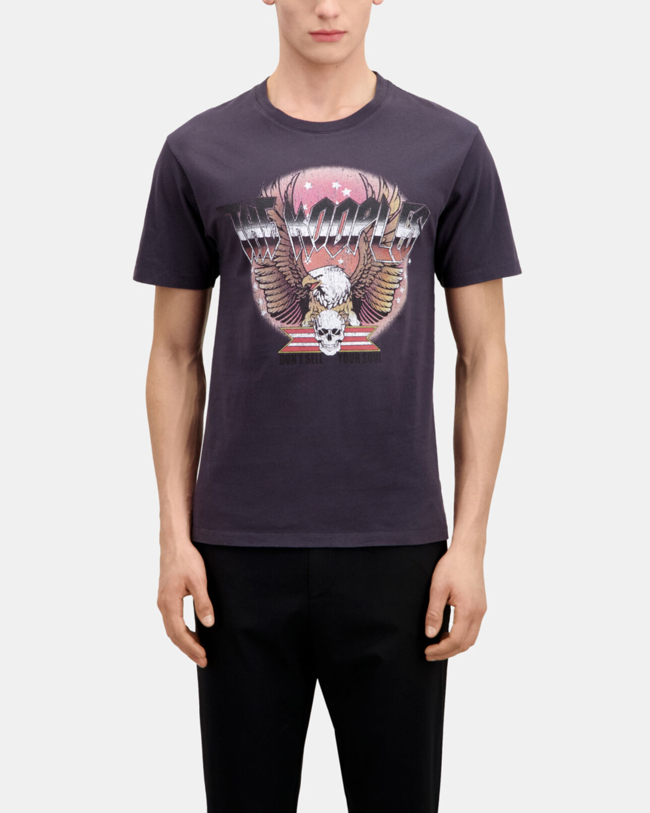The Kooples HOMME CARBONE t-shirt avec sérigraphie gris