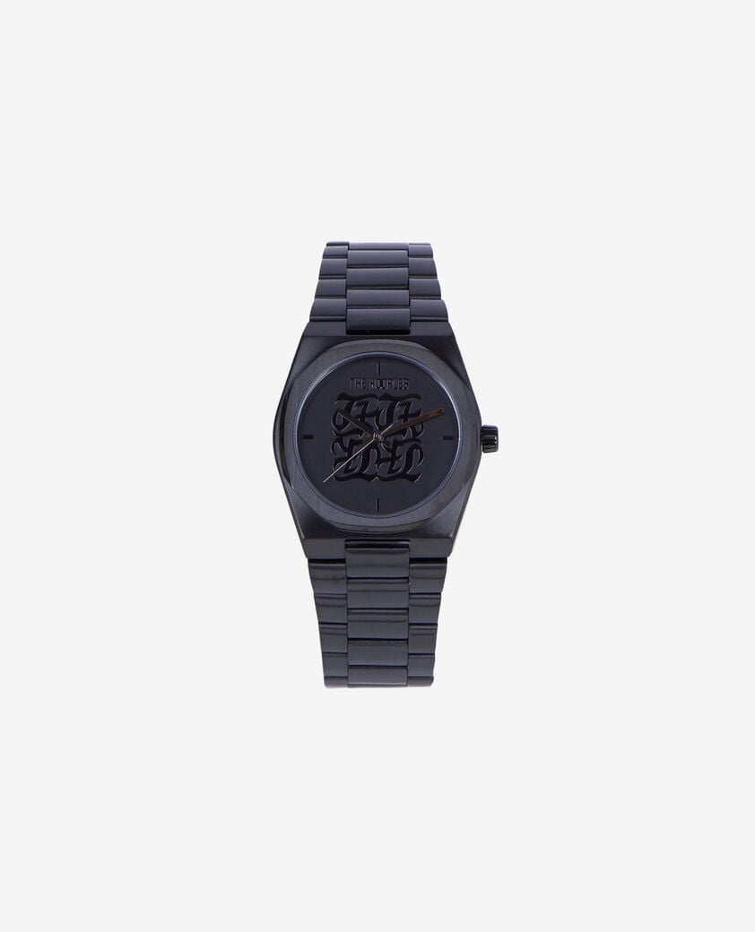 The Kooples MIXED BLACK black monogram watch