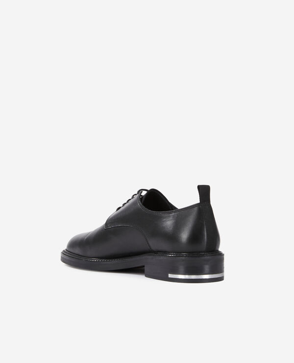 The Kooples MEN BLACK black leather lace-up shoes