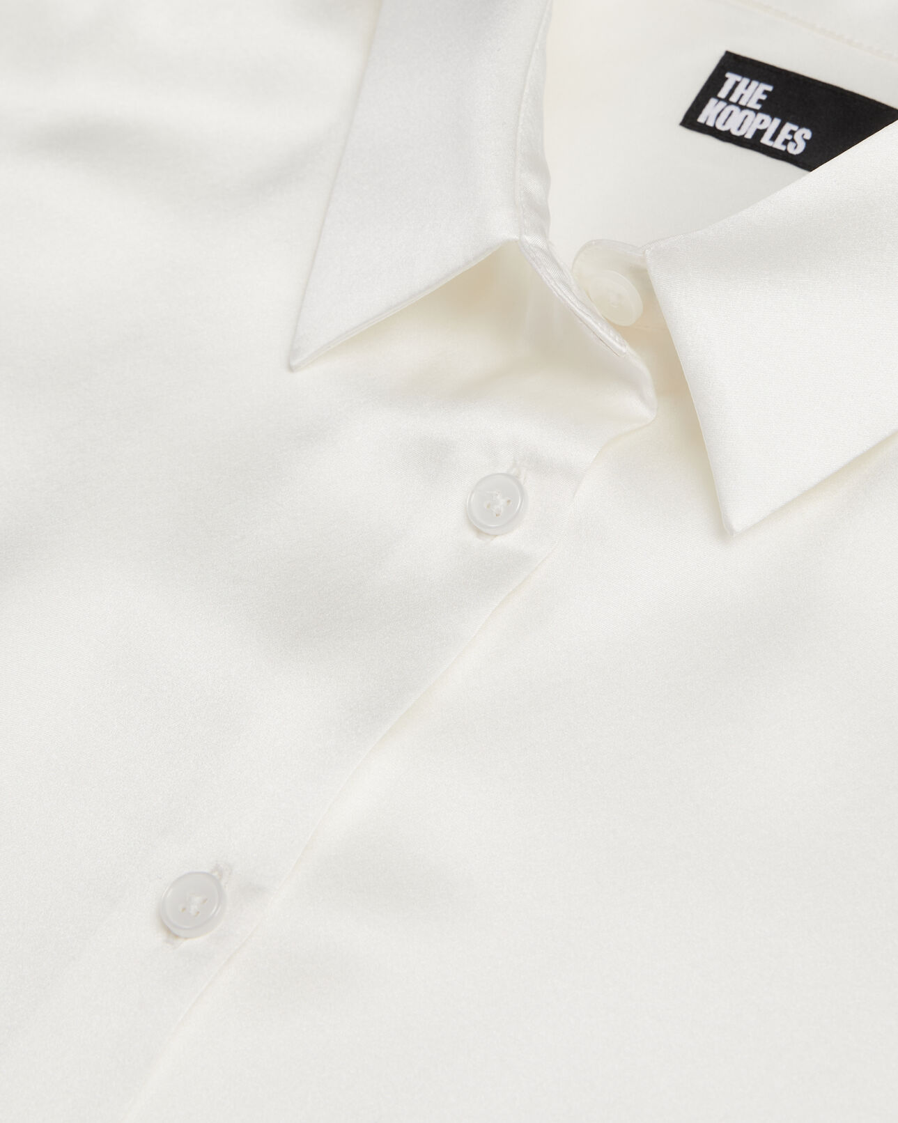 The Kooples DAMEN ECRU ecrufarbenes hemd aus seide