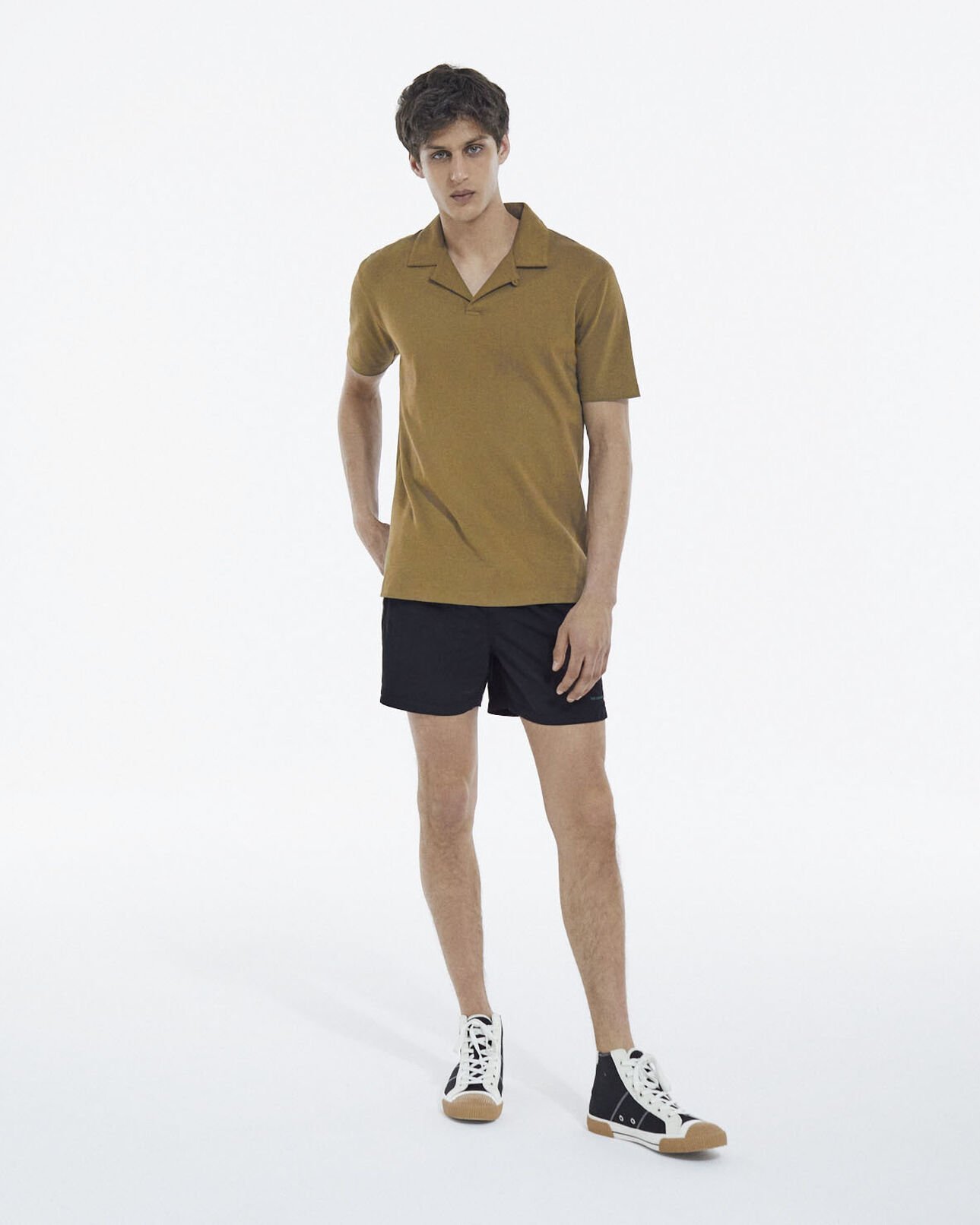 The Kooples MEN BLACK black swim shorts with small the kooples logo