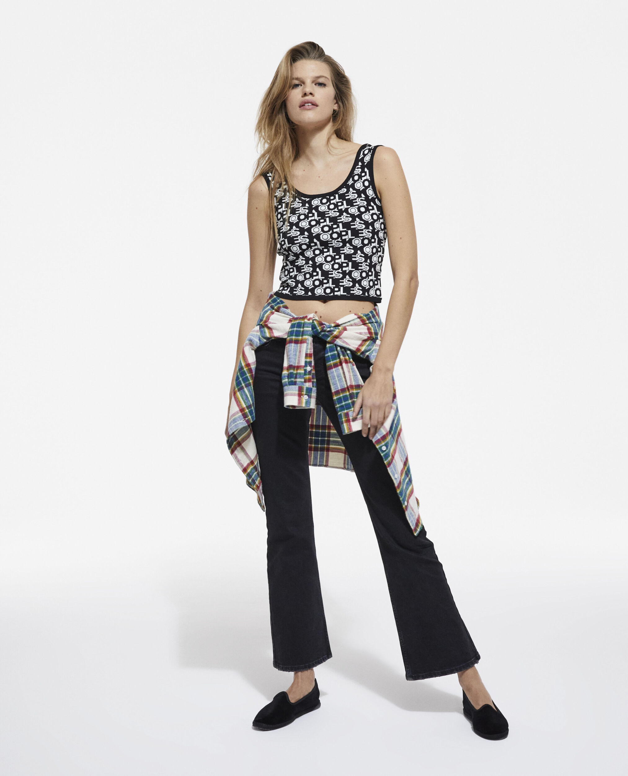 Top corto logotipo The Kooples, BLACK WHITE, hi-res image number null