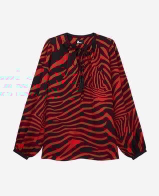 The Kooples MUJER BLACK - RED blusa estampada roja