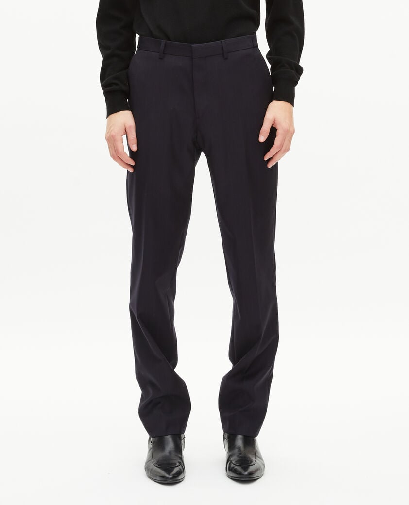 The Kooples HOMME NAVY-RED pantalon de costume &agrave; rayures marine