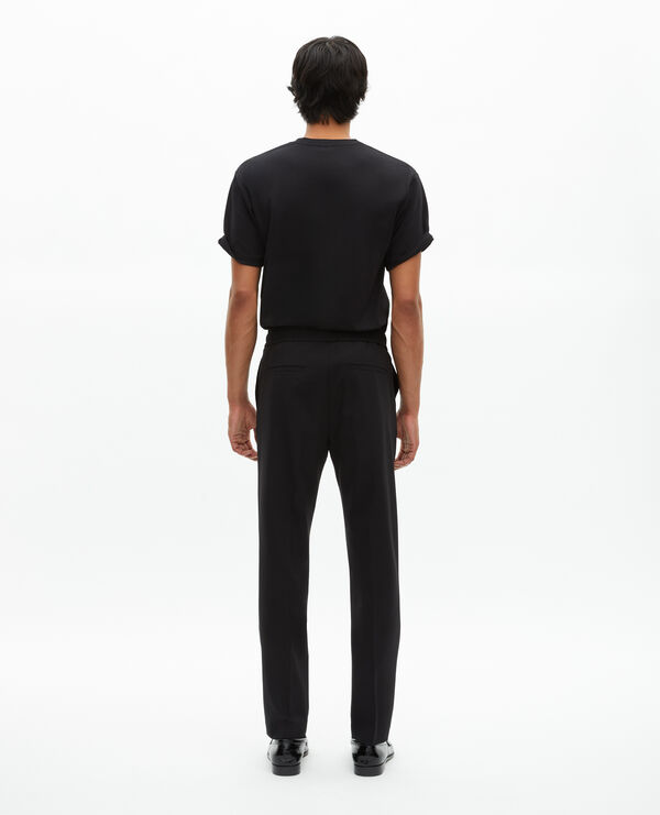 The Kooples HOMBRE BLACK pantalón recto lana negro elástico