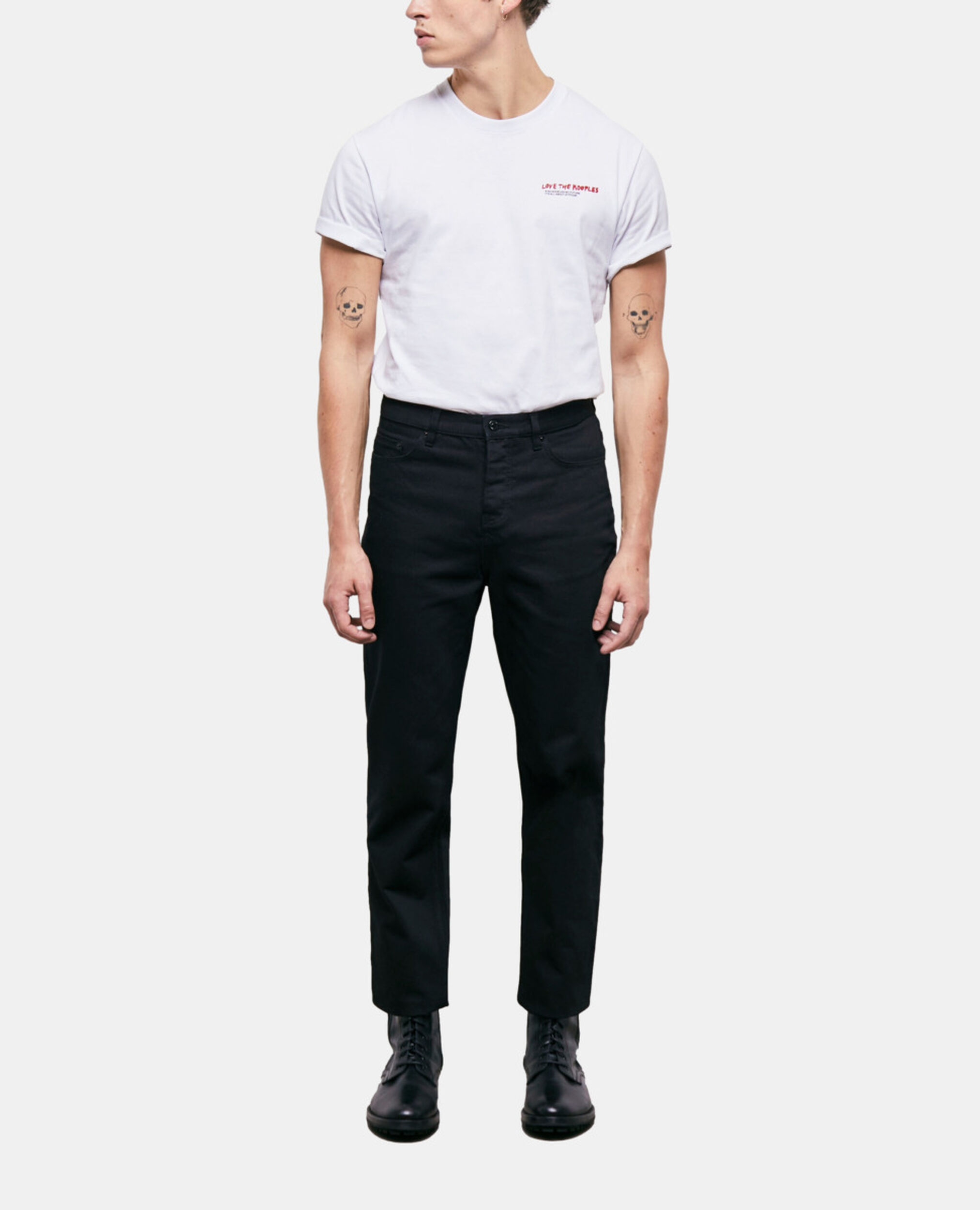 Jean droit noir, BLACK, hi-res image number null