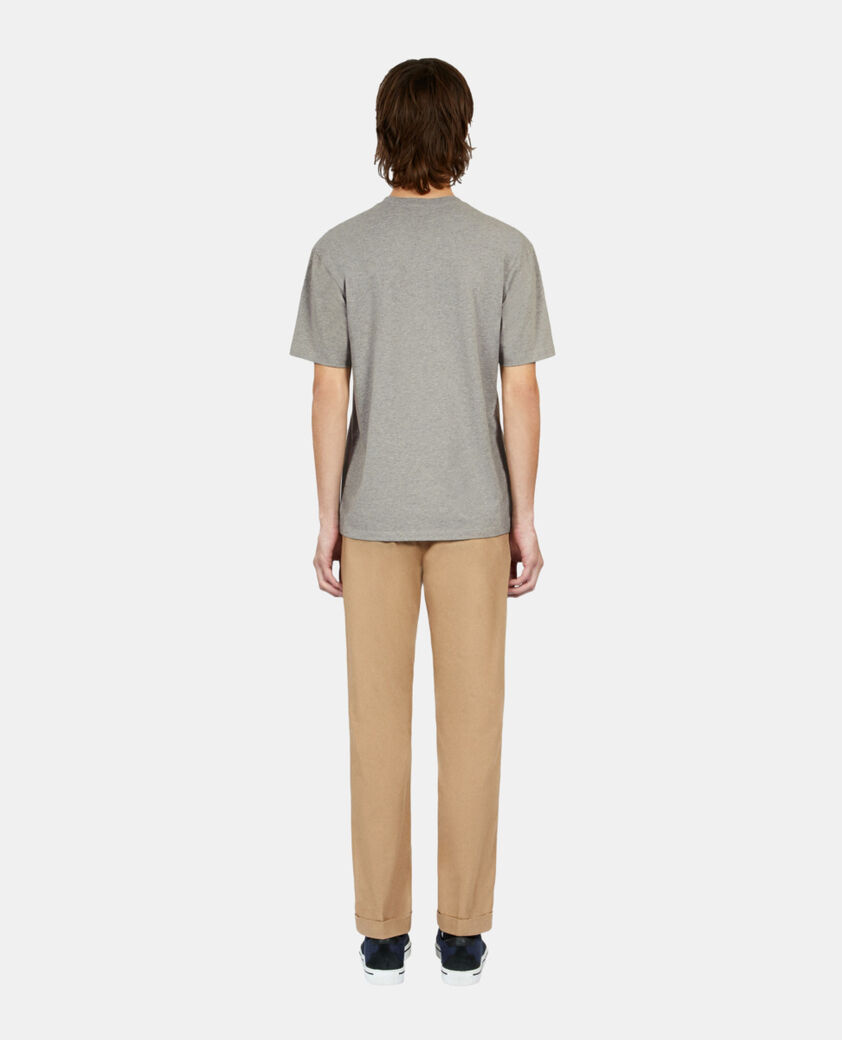 The Kooples HOMME ARDOISE_1 t-shirt avec s&eacute;rigraphie gris